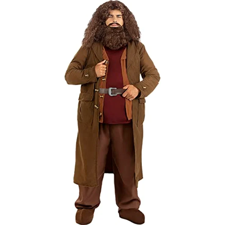 Funidelia | Hagrid Perücke mit Bart für Herren Zauberer, Harry Potter, Hogwarts - Braun, 100% synthetische Fasern - Zubehör für Erwachsene – Bild 3