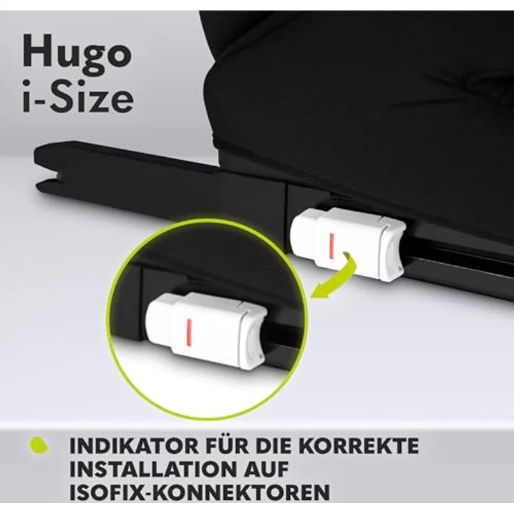 lionelo Autokindersitz HUGO I-SIZE, ab 4 Jahre bis 12 Jahre, 15-36 kg, i-Size / ISOFIX, grau – Bild 3