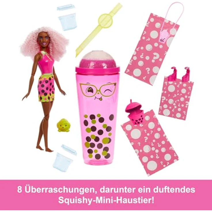 Barbie Pop! Reveal Bubble Tea Series - Berry Bliss Babypuppe mit 8 Überraschungen und farbwechserndem Gesicht – Bild 6
