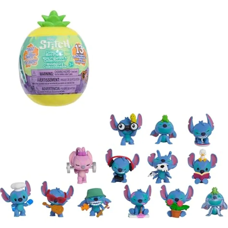 Just Play Disney Stitch That’s So Stitch Sammelfiguren, 5 cm Überraschungsfigur aus Überraschungs-Ananas, 13 Figuren zum Sammeln, Spielzeug für Kinder ab 3 Jahren