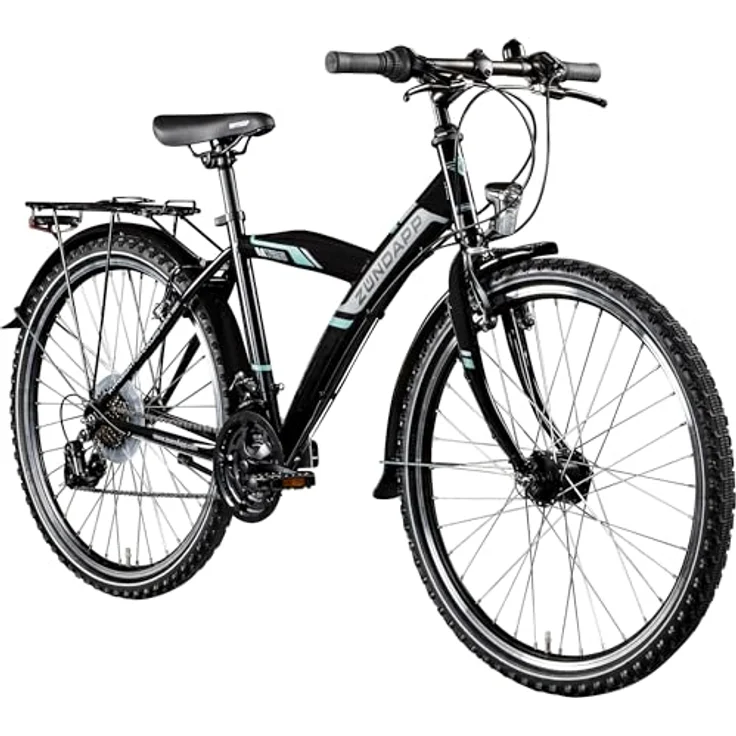ZÜNDAPP M726 Mountainbike 26 Zoll Fahrrad 160-175 cm MTB Hardtail Jugendfahrrad 21 Gang Shimano (schwarz, 43 cm) – Bild 1