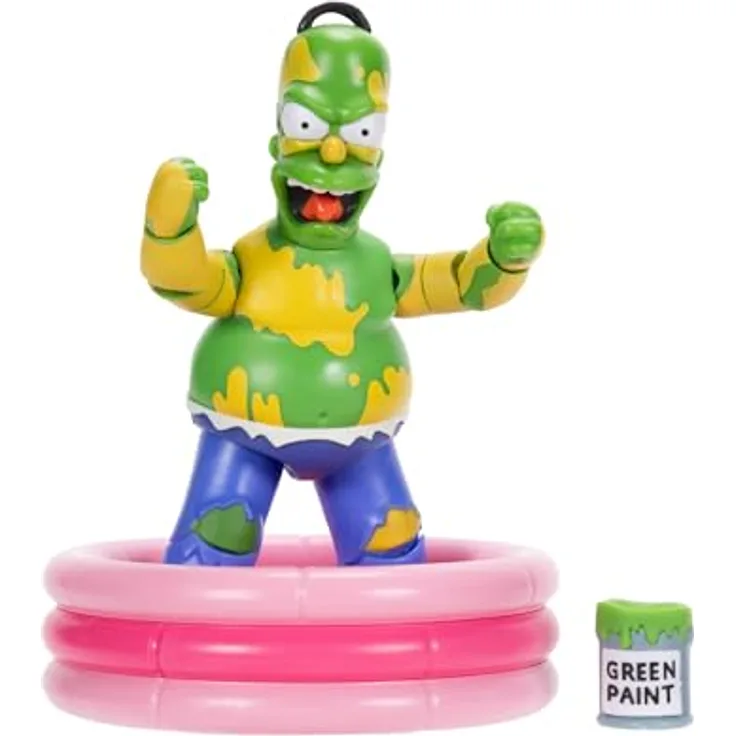 Jakks Pacific Simpsons Premium Actionfigur Furious Homer, 13 cm mit Zubehör in Blisterverpackung