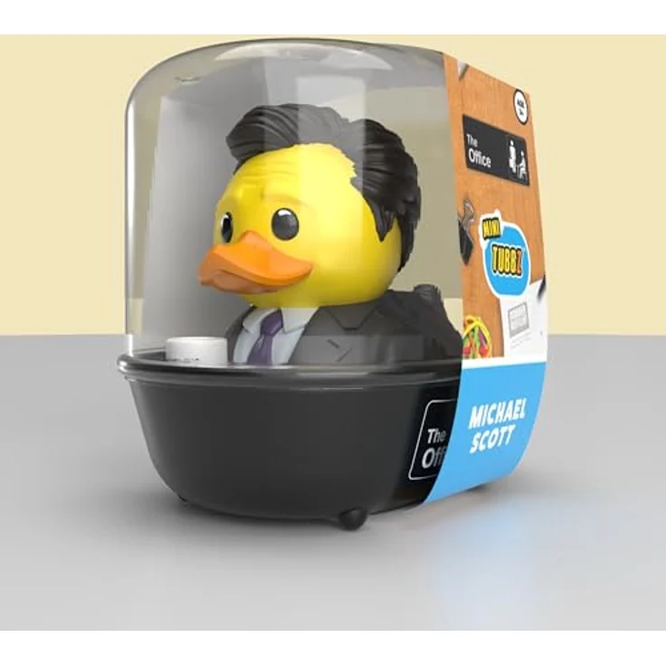 TUBBZ Mini: The Office - Michael Scott Cosplay-Gummiente, Vinyl-Figur, 5 cm, in Mini-Badewanne – Bild 2