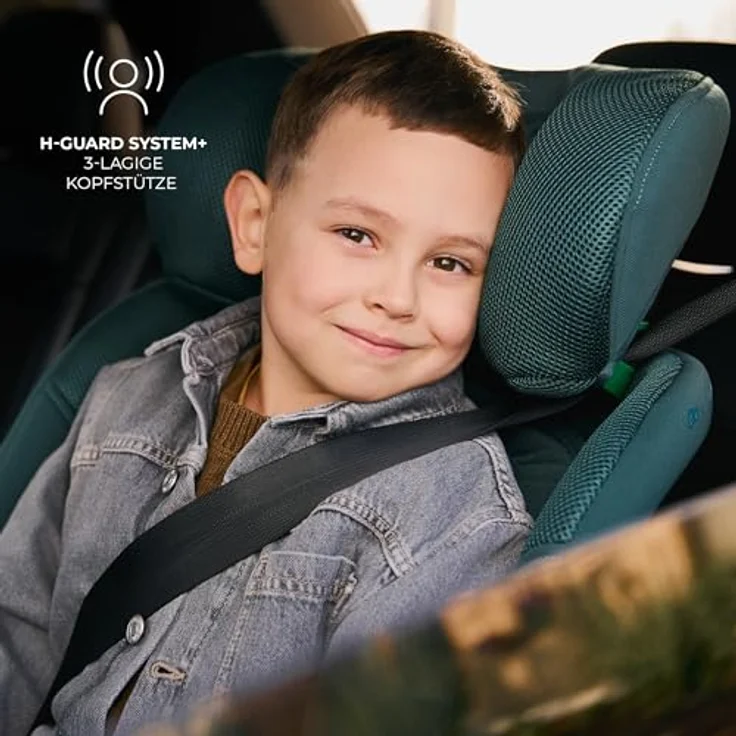 KinderKraft XRIDER 2 i-Size, Kindersitz mit Sicherheitsfeatures in grün – Bild 8
