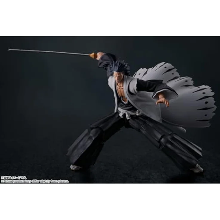 Tamashii Nation Bleach: Thousand-Year Blood War S.H. Figuarts Actionfigur Kenpachi Zaraki, 17 cm, mit 4 Gesichtsausdrücken und Zanpakuto-Schwert – Bild 4