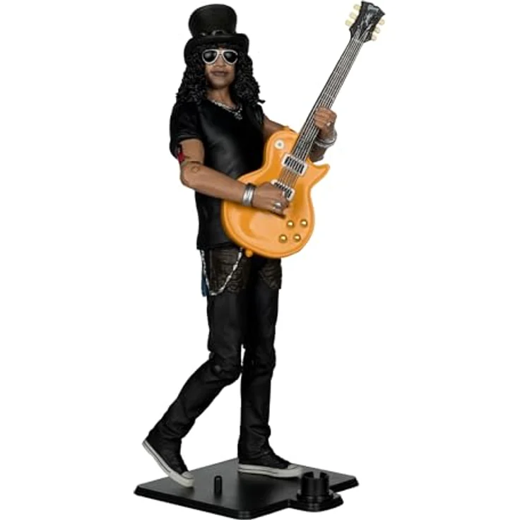 McFarlane Toys Music Maniacs Rock Slash, 15,2 cm große Actionfigur mit Gitarre und nummeriertem Echtheitszertifikat – Bild 3