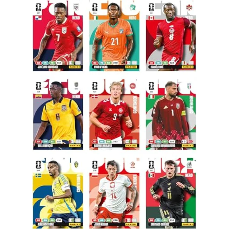 Panini FIFA World Cup 26 Trading Cards Special Box, Sammelkarten Set mit 8 Packs, 10 limitierten Karten und Checkliste Poster – Bild 3