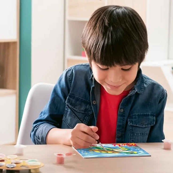 Ravensburger Malen nach Zahlen CreArt, Meeresschildkröte, Made in Europe, mit farbigen Motivlinien und 15 Acrylfarben – Bild 3