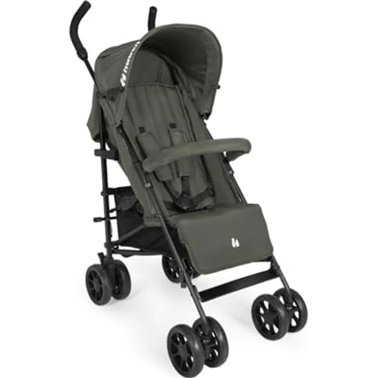 Hauck Buggy Fold N Care, leichter Schirmbuggy in Olive mit 5-fach verstellbarer Rückenlehne und Gratis Mobilitätsgarantie – Bild 1