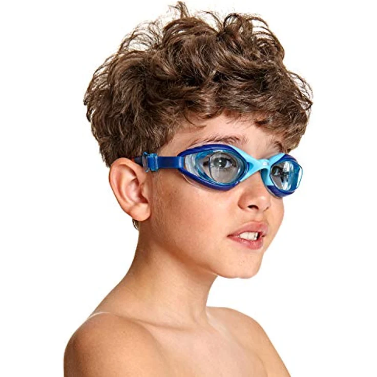 Zoggs Unisex Kinder Sonic Air Junior mit UV-Schutz und Anti-Beschlag-Schwimmbrille, Schwimmbrille, Blue/Navy/Orange, 6-14 Jahre – Bild 3