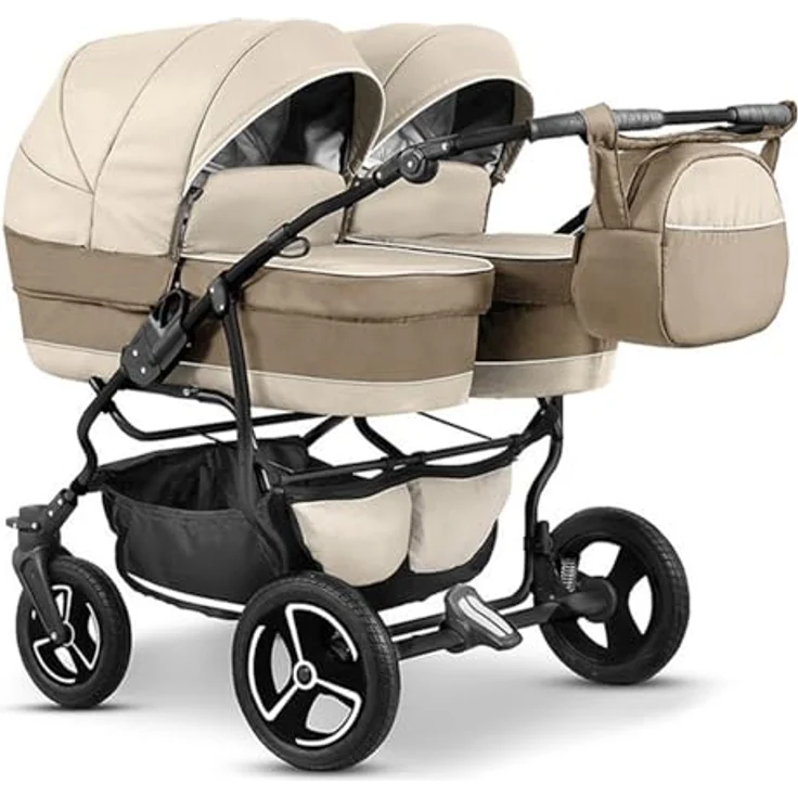 Elcar Zwillingskinderwagen 5 in 1 Twin Star inkl. Autositze und Iso Bases - 14 Teile - in 16 Farben – Bild 2