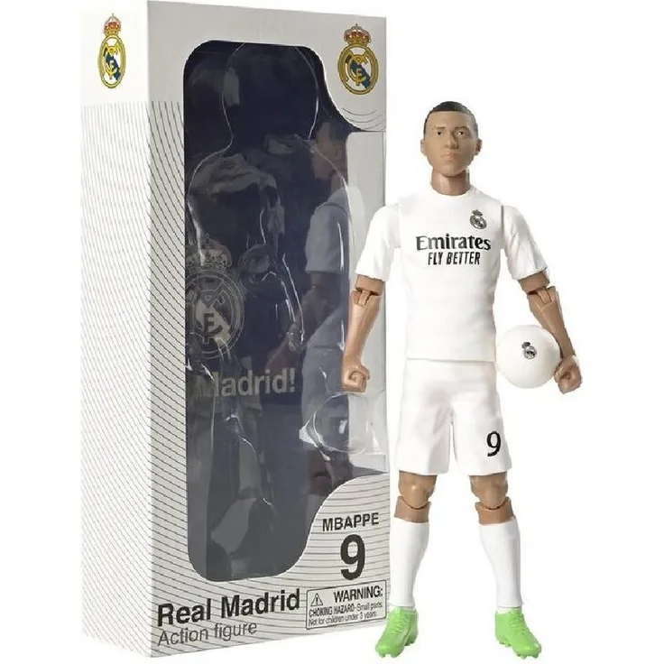 BanboToys Real Madrid Mbappe Actionfigur, detailreiche 20cm Figur für Sammler und Fußballfans