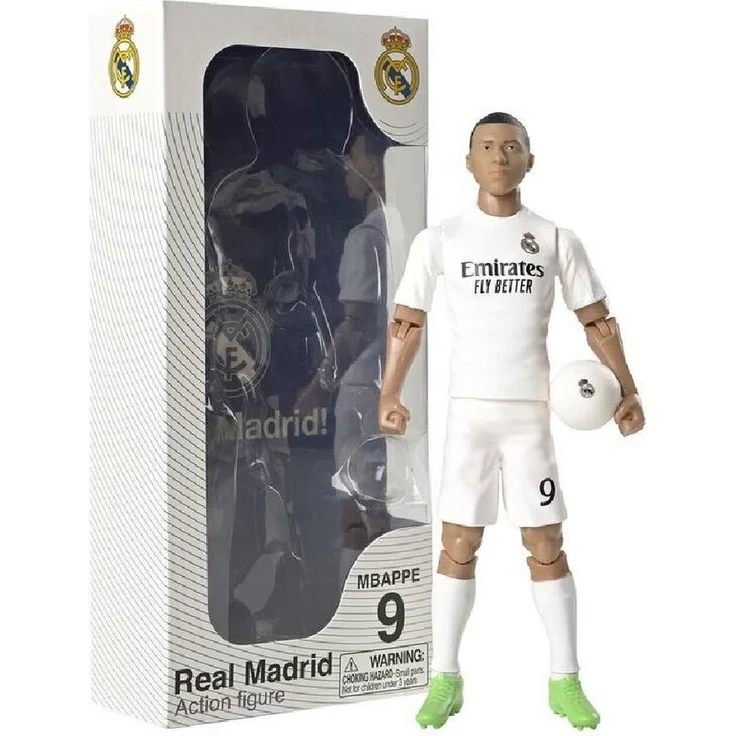BanboToys Real Madrid Mbappe Actionfigur, detailreiche 20cm Figur für Sammler und Fußballfans
