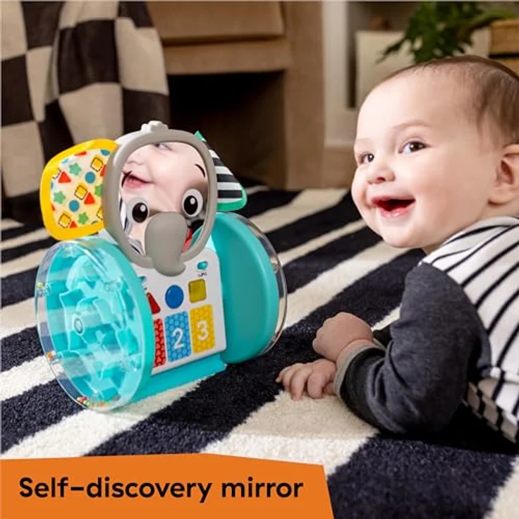Baby Einstein Chase & Tap Earl, interaktives Krabbelspielzeug mit 2 Positionen, mehr als 50 Phrasen in 4 Sprachen, abwischbar, ab 6 Monaten – Bild 5