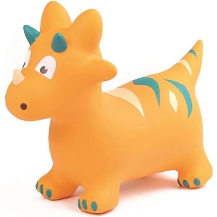 LUDI Jumping Animal Dino, Hüpfball aus 100% PVC, fördert Geschicklichkeit und Gleichgewicht, Größe 59 x 49 x 22 cm