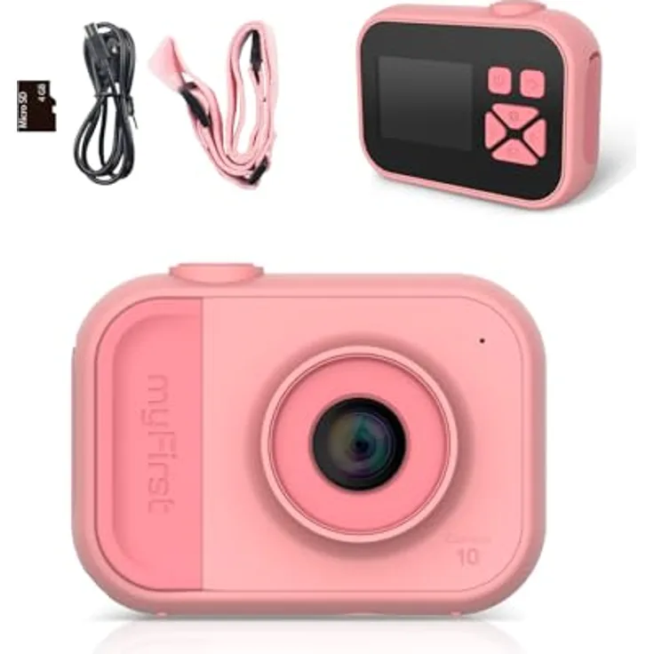 myFirst myFirst Camera 10, Kinderkamera mit 5-Megapixel-Sensor, 1080p Full HD Videos, robustem Silikon-Gehäuse, leicht und tragbar