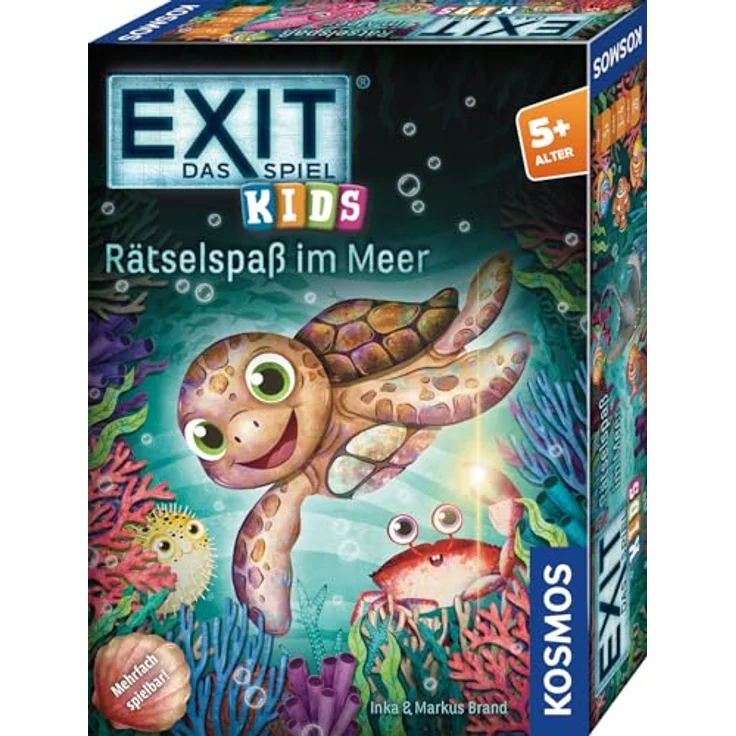 KOSMOS EXIT® Kids Rätselspaß im Meer, Experimentierkasten mit 36 Rätsel-Karten und wiederverwendbarem Spielmaterial für 1-4 Spieler ab 5 Jahren – Bild 1