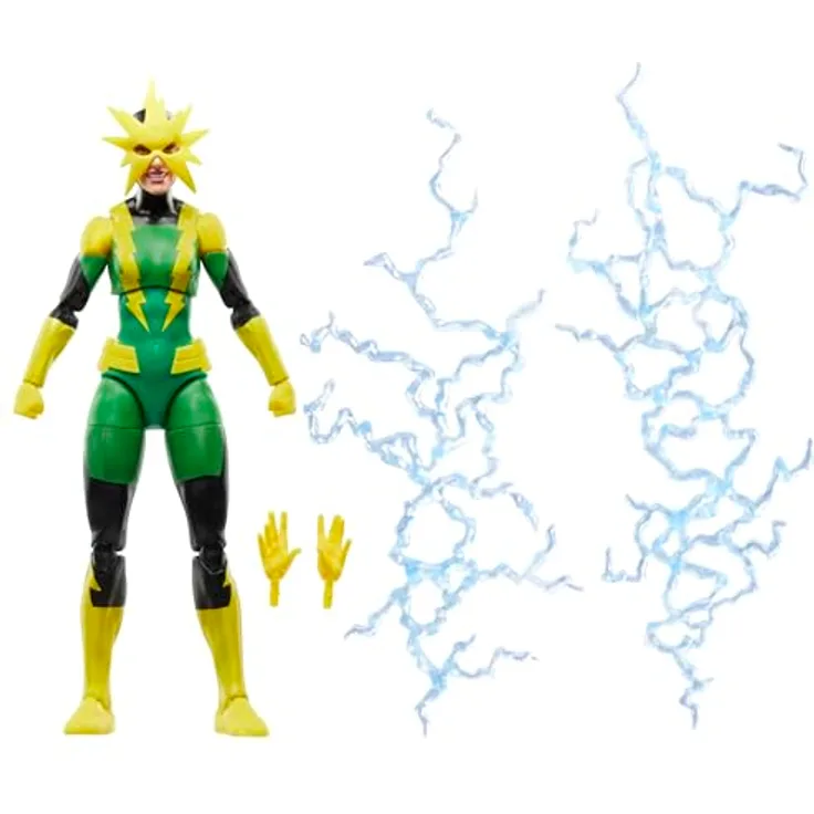 Marvel Legends Series Electro (Francine Frye), Action-Figur mit 4 Accessoires und über 20 Bewegungspunkten, Comics-Design, 15 cm