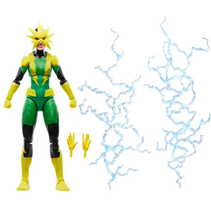 Marvel Legends Series Electro (Francine Frye), Action-Figur mit 4 Accessoires und über 20 Bewegungspunkten, Comics-Design, 15 cm – Bild 1