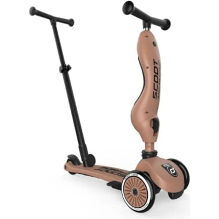 Scoot & Ride Highwaykick 1, 2in1 Push and Go Kinderroller mit höhenverstellbarem Sitz, für Kinder von 1-5 Jahren, Mocha – Bild 4