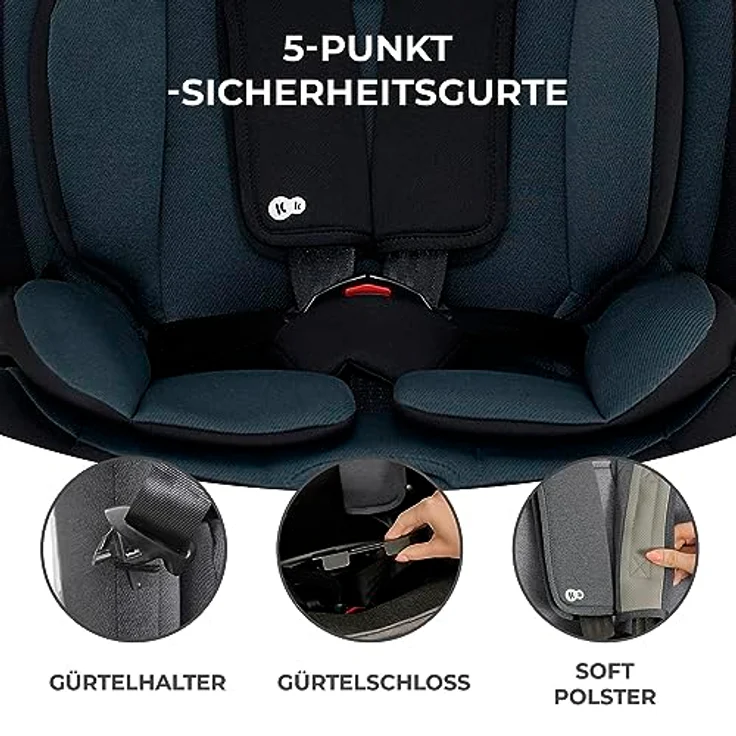 KinderKraft Oneto3, Kindersitz i-Size nach ECE R129, für Kinder von 76 bis 150 cm, mit Side Protect und H-Guard System – Bild 10