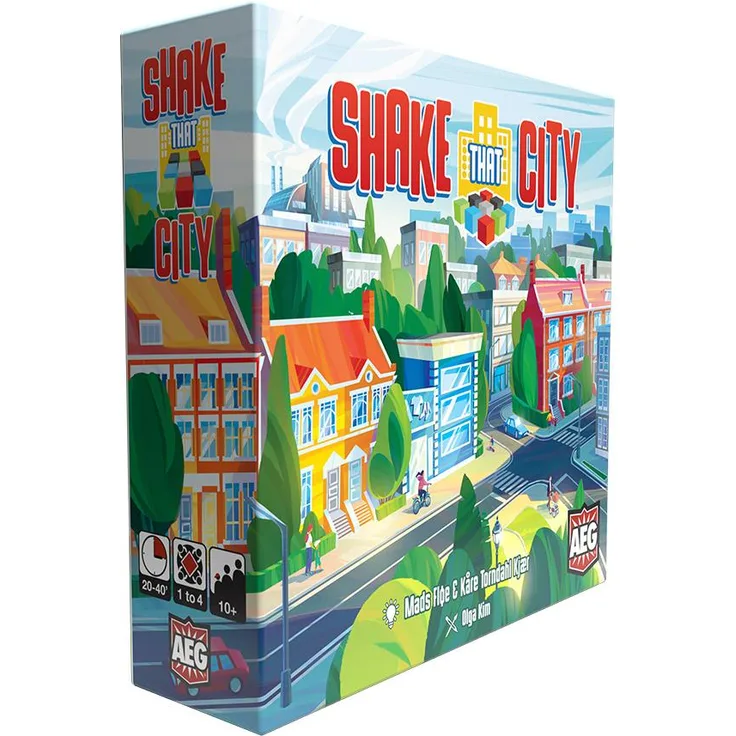 Alderac Entertainment Group Shake That City - Brettspiel - ENG Edition, Strategiespiel für 1 bis 4 Spieler, mehrfarbig