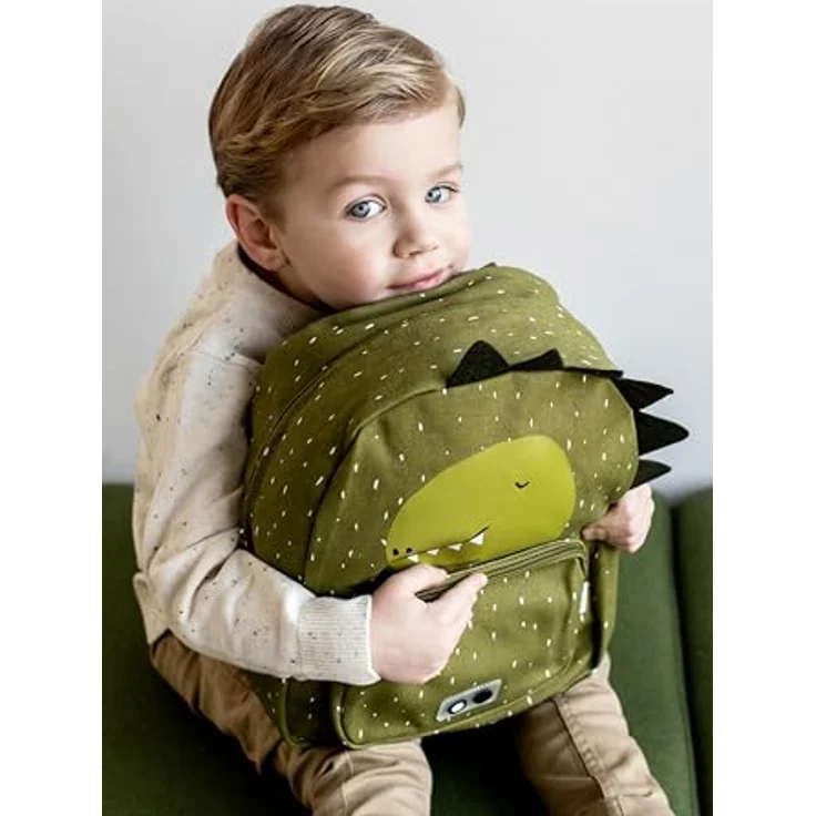Trixie Baby Rucksack Dino grün Mr. Dino, Kindergartenrucksack mit Dinosaurier-Design – Bild 5
