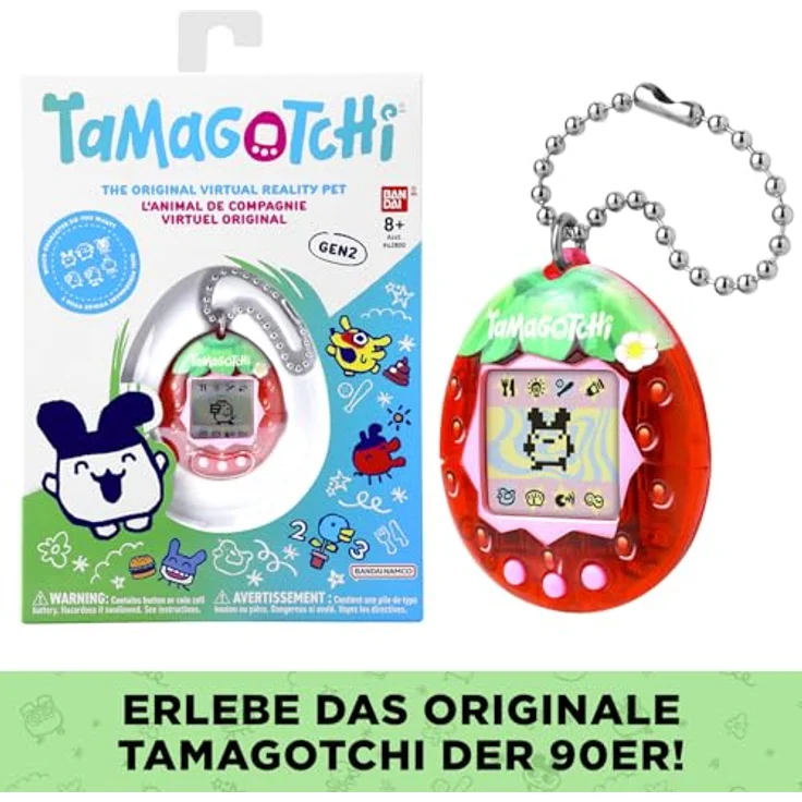 Bandai TAMAGOTCHI Interactive Digitalpet, Fresh Strawberry, mit originaler Programmierung, Pflege- und Interaktionsfunktionen – Bild 2