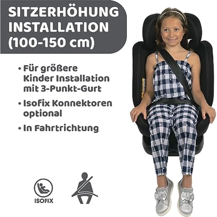 Chicco Autokindersitz UNICO EVO I-SIZE, verstellbarer Autositz für Kinder von 0 Monaten bis 12 Jahren, schwarz – Bild 10