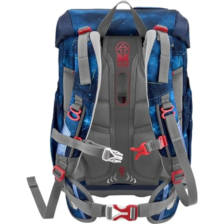 Step by Step Schulranzen-Set Cloud „Starship Galactus“, 5-teilig, ergonomischer Tornister mit Reflektoren, höhenverstellbar, blaue Farbe, 19L, für Jungen ab der 1. Klasse – Bild 4