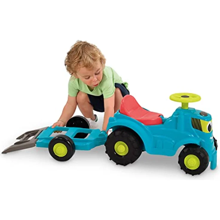Ecoiffier – Rutschauto mit Rasenmäher – 2in1 Kindertraktor mit Anhänger und Rasenmäher, Gartenspielzeug für Kinder ab 12 Monaten – Bild 6