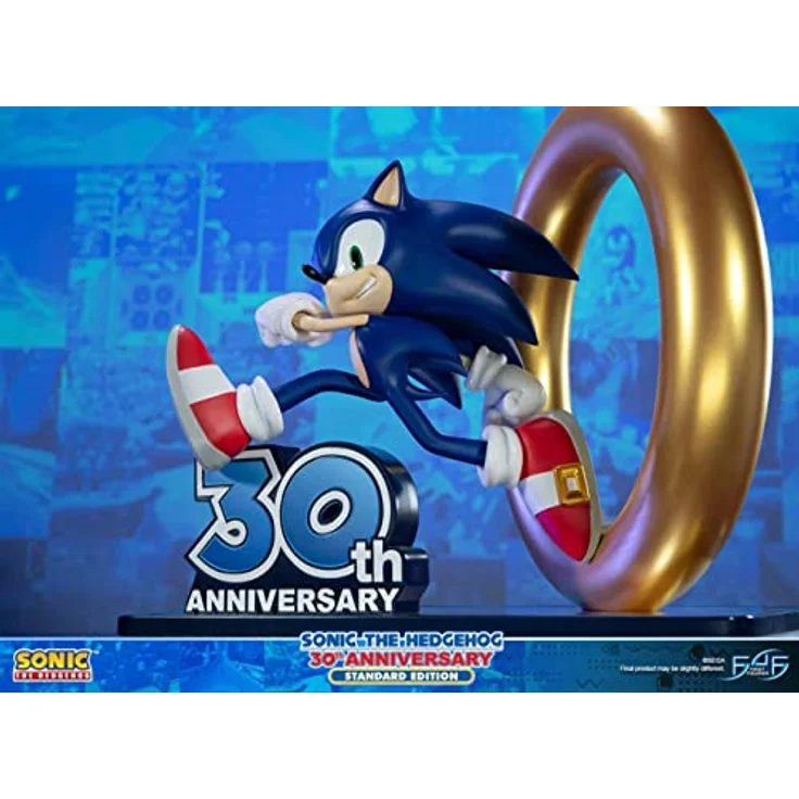 First4Figures SONIC30ST Sonic The Hedgehog Kunstharz-Statue, Schwarz – Bild 2