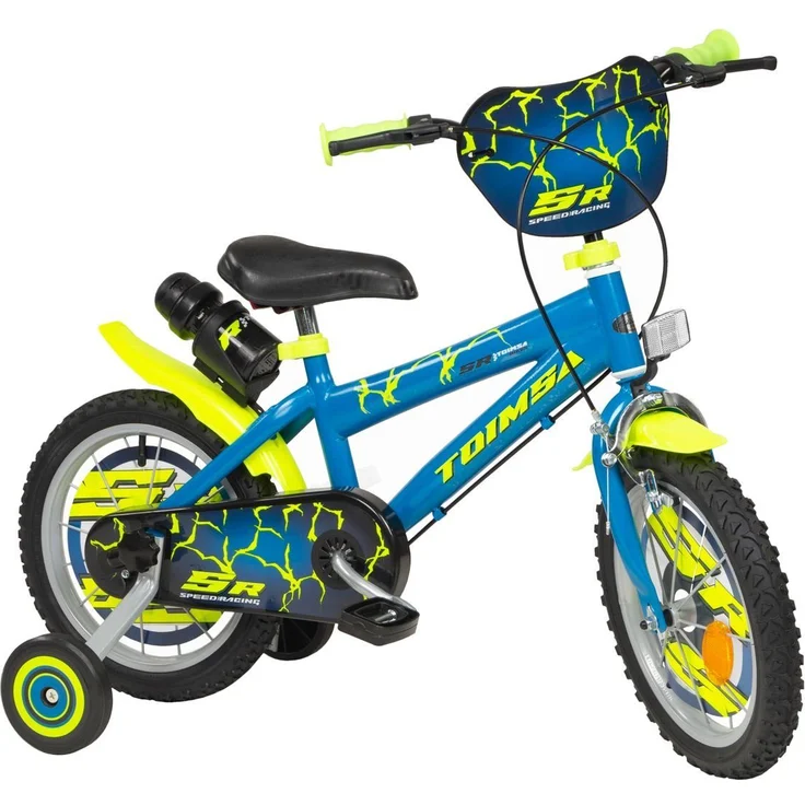 Toimsa Bikes Kinderfahrrad 14 Zoll Kinder Bike Lightning Blau 14212, 1 Gang, Stützräder, Trinkflasche