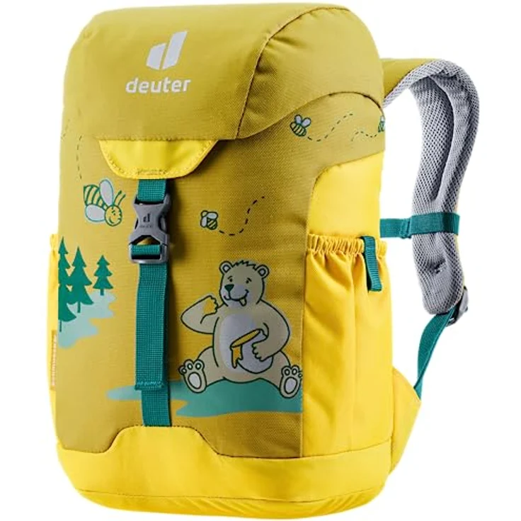 Deuter Schmusebär Kinderrucksack 33 cm, gelb, Polyester, 21 cm x 15 cm – Bild 1