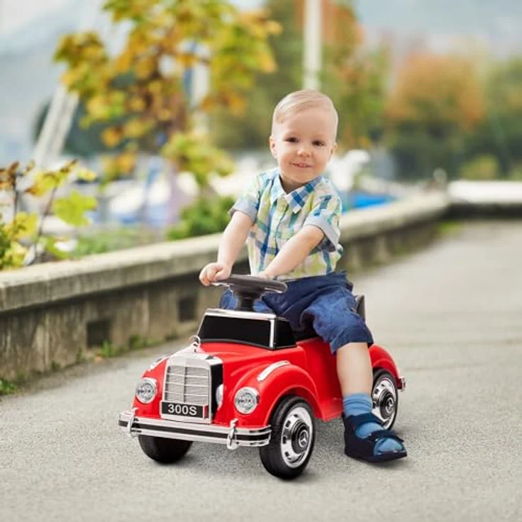 AIYAPLAY Rutschauto mit Stauraum, Kinderfahrzeug mit Kippschutz, Rot, 77,5 x 41,5 x 45 cm – Bild 2