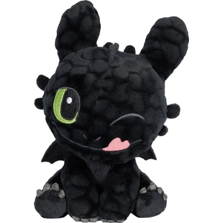 Schmidt Spiele Dragons Ohnezahn, 18 cm Plüschfigur, hochwertiger Plüsch, handwaschbar, Original Dreamworks Charakter, ab 0 Jahren – Bild 1