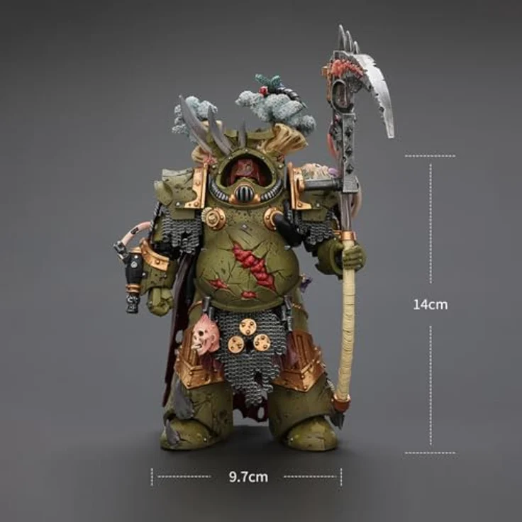 Joy Toy Warhammer 40k Actionfigur 1/18 Death Guard Deathshroud Terminator 1, 14 cm mit Manreaper und Plaguespurter Gauntlet, detailreich und beweglich – Bild 8