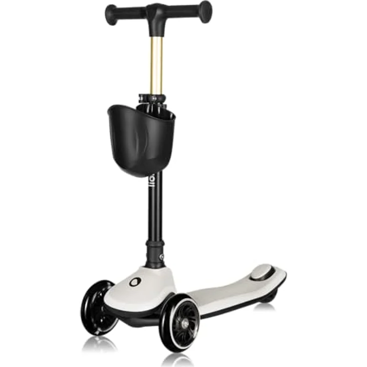 lionelo Dreiradscooter MEY, LED-Deck, faltbare Lenkstange, Tragegriff, bis 50 kg, ab 3 Jahren – Bild 1