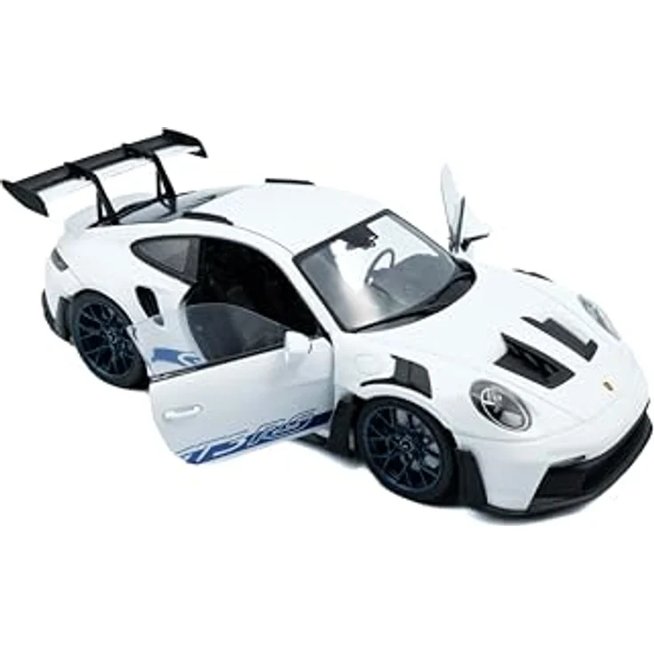 Solido 1:18 Porsche 911 GT3 RS 2024, detailliertes Modellfahrzeug in Weiss und Blau – Bild 8