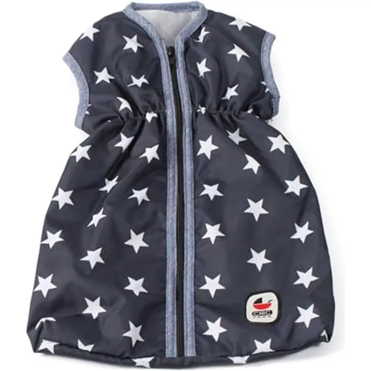 CHIC2000 Puppen Schlafsack, komfortabler Schlafsack für Puppen bis 55 cm, mit seitlichem Reißverschluss