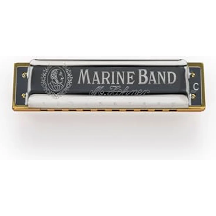 Hohner Marine Band Classic Mundharmonika C, Birnbaumholz mit doppelter Lackierung, 0,9 mm Messing-Musikplatte, neue SnapCase Aufbewahrung – Bild 2