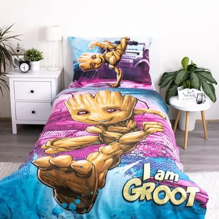 Marvel Bettwäsche-Set "I am Groot, Guardians of the Galaxy", 100% Baumwolle, mehrfarbig (wendbar) – Bild 4