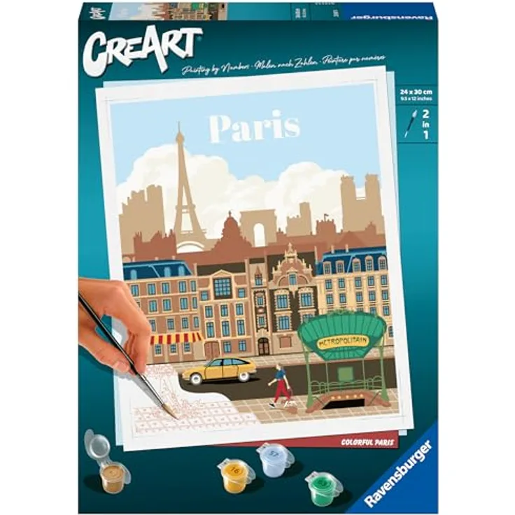 Ravensburger CreArt - Malen nach Zahlen 23687 - Colorful Paris - ab 12 Jahren