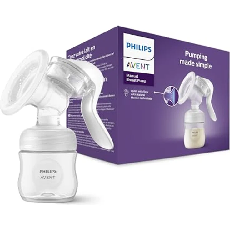 Philips Avent Handmilchpumpe - einfaches Abpumpen, mit Natural-Motion Technologie (Modell SCF430/01), Transparent - Preisvergleich – Bild 2