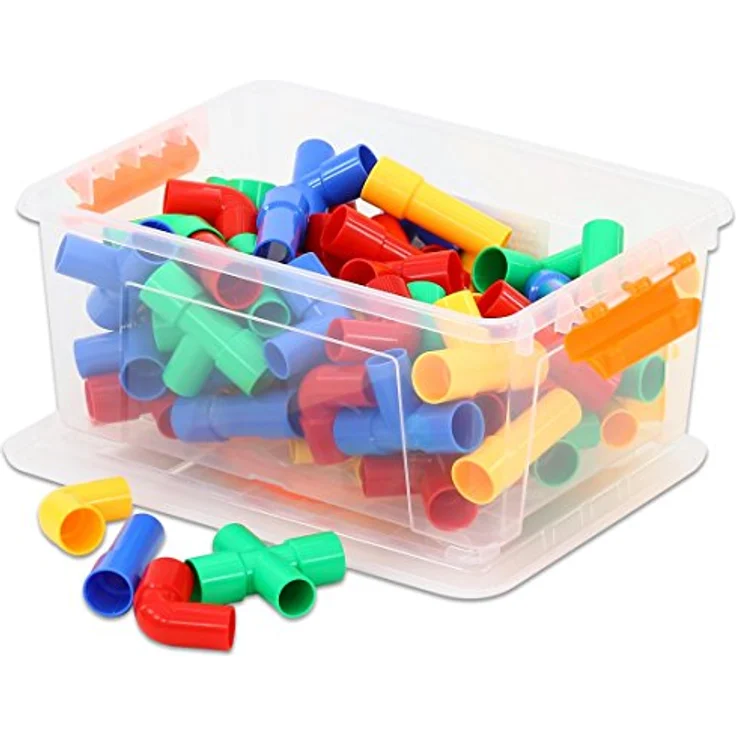 Betzold Steckspielzeug Steckrohre, 80-tlg. – Bausatz für kreative Konstruktionen, fördert Motorik und Kreativität – Bild 5