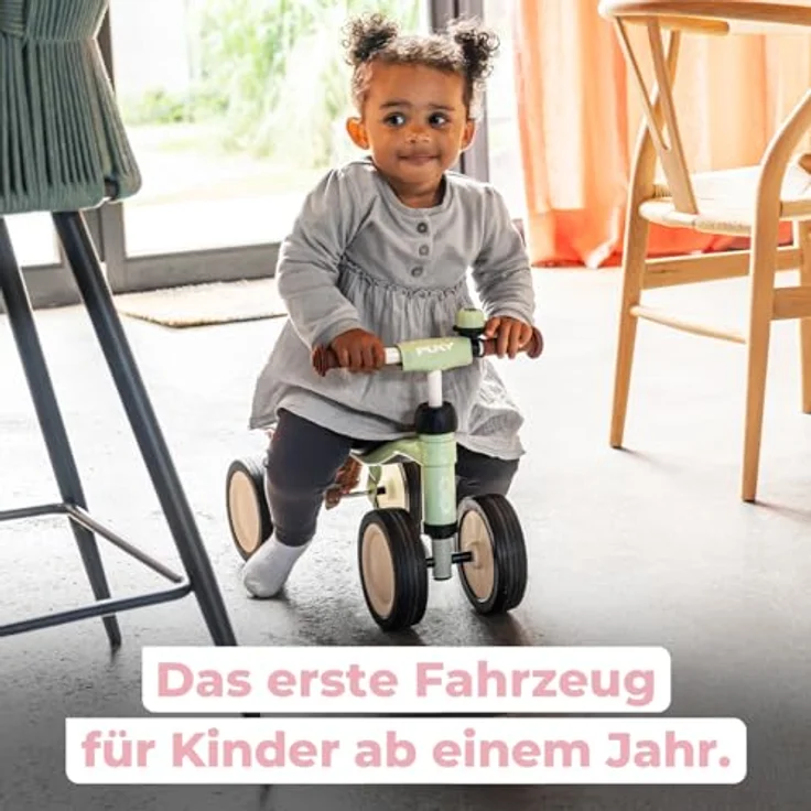 PUKY PUKYLINO Retro Rose, Indoor-Rutschfahrzeug für Kinder ab 1 Jahr, ergonomischer Sitz, Sicherheitslenkergriffe, Pulverbeschichtung, Float-Laufräder – Bild 4