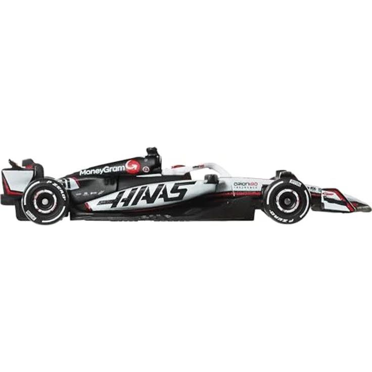 Hot Wheels Premium Formula 1 MoneyGram Haas F1 Team 2er-Pack, Modellfahrzeuge im Maßstab 1:64 mit authentischen Lackierungen und detaillierten Fahrerhelmen, Esteban Ocon Nr. 31 und Oliver Bearman Nr. 87 – Bild 5