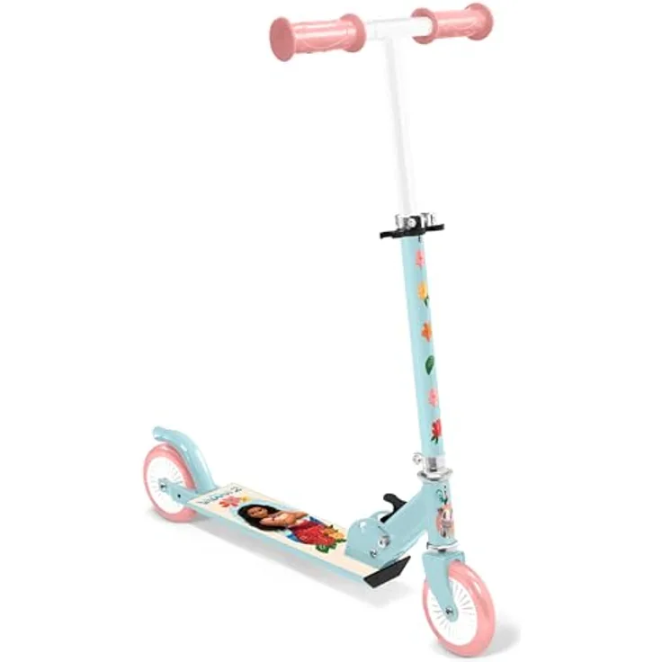 Stamp VA374042, Scooter für Kinder, faltbar mit einstellbarer Lenkerhöhe und Solid Wheels, schwarz