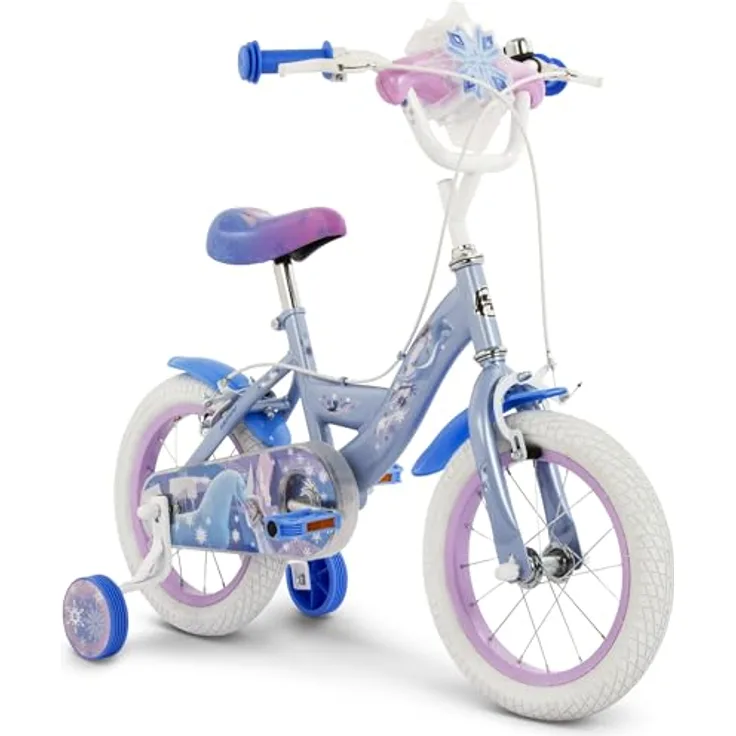 Huffy Disney Die Eiskönigin Frozen 14" Kinderfahrrad für Mädchen, ideal für 4-6 Jahre, blau, ohne Gangschaltung