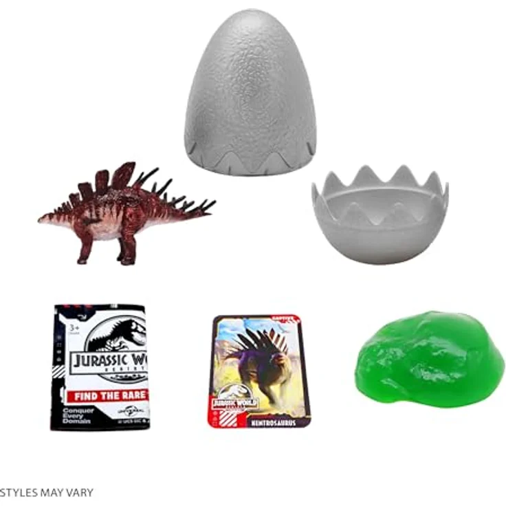 Jurassic World Jurassic Captivz Rebirth - 12-teiliges Sammelfiguren-Set mit 3 Eiern pro Reihe, inklusive slime und exklusiver Dinosaurierfigur – Bild 5